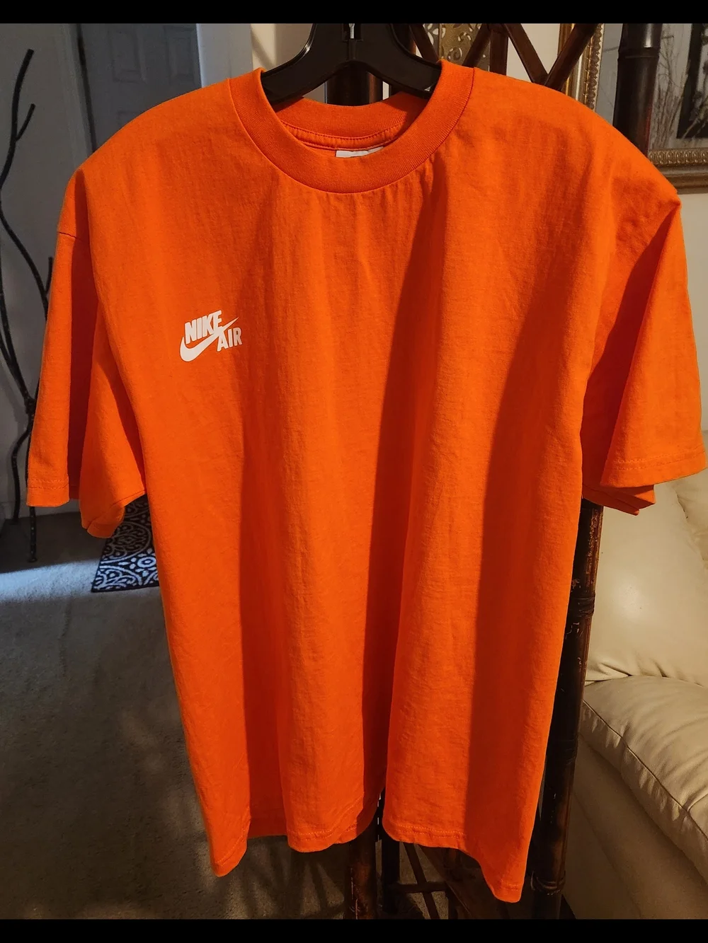Nike Orange Tee with White Nike Air Logo